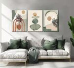 3 Pcs Boho Art Wall Decor Canvas Wall Art  Decor Stretched And Framed Ready To Hang Size 12 X 16in - Image 6