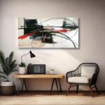 Handmade Oil Painting Canvas Wall Art Decoration Abstract Lines For Home Living Room Decor Rolled Frameless Unstretched Painting - Image 2