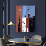 Handmade Oil Painting Canvas Wall Art Decoration Retro Abstract For Home Room Decor Rolled Frameless Unstretched Painting - Image 3