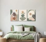 3 Pcs Boho Art Wall Decor Canvas Wall Art  Decor Stretched And Framed Ready To Hang Size 12 X 16in - Image 2